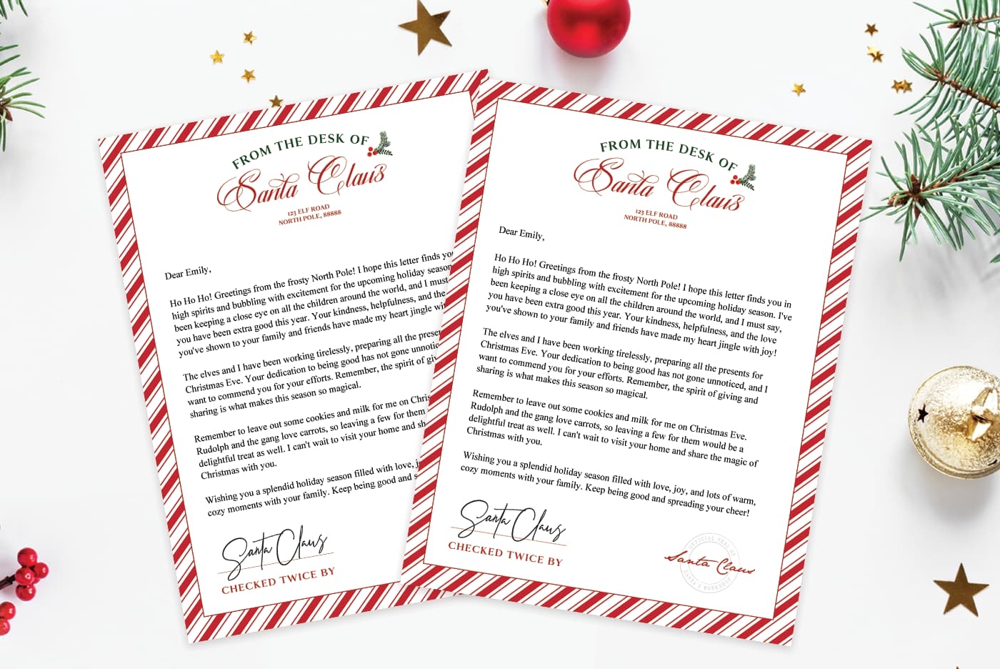 Free Printable Letters From Santa Claus Templates