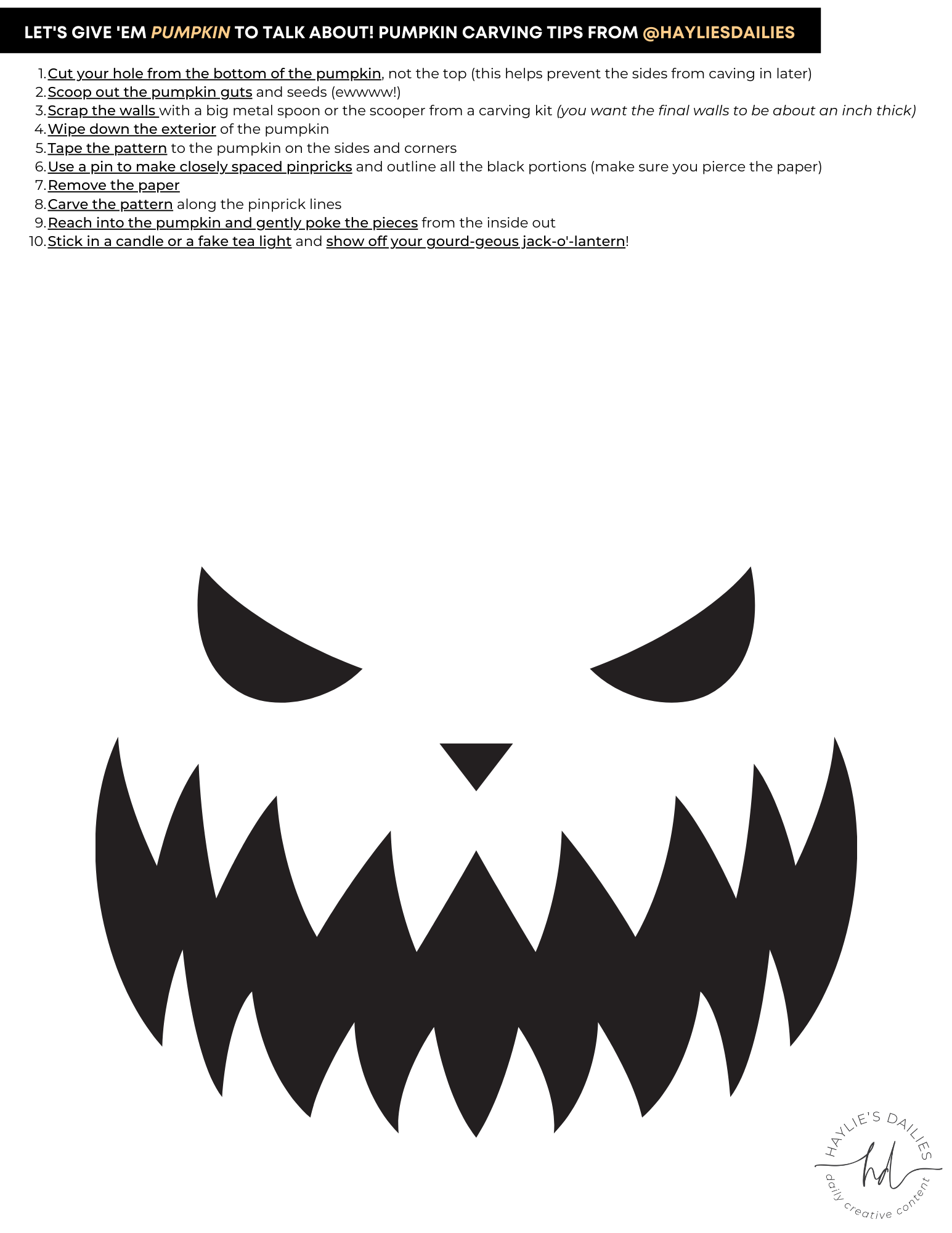 Free Printable Jack O Lantern Faces Templates