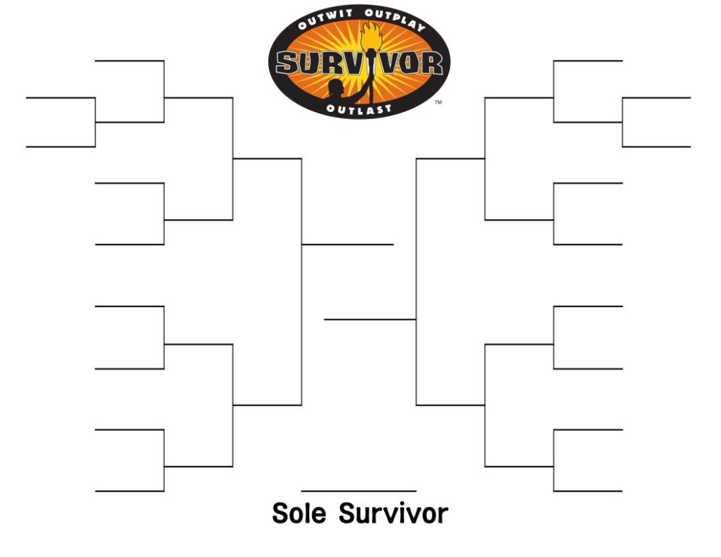 Free Printable Survivor TV Show Bracket Template Blank And Fillable Printerfriendly