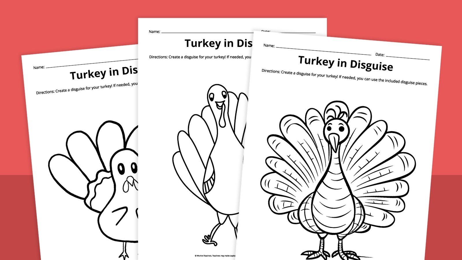 Turkey In Disguise Free Printable Templates