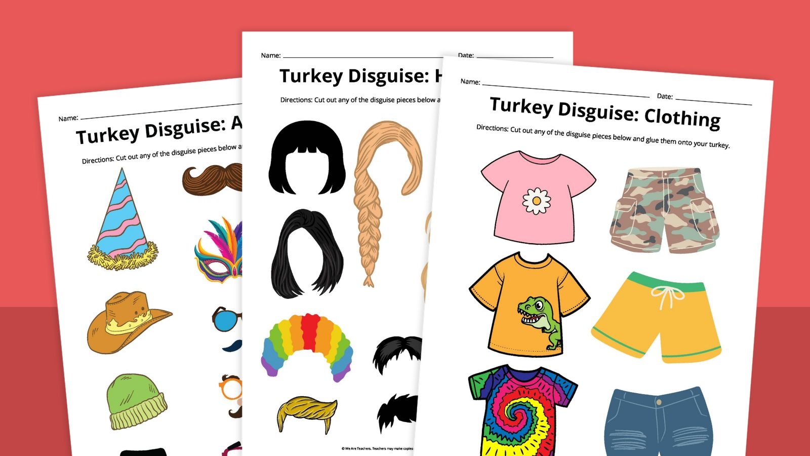 Templates Free Printable Turkey In Disguise Outfits