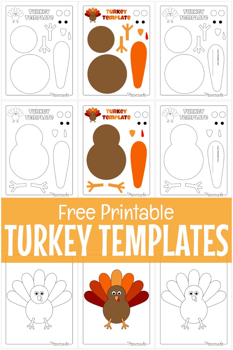 Free Printable Templates Of A Turkey