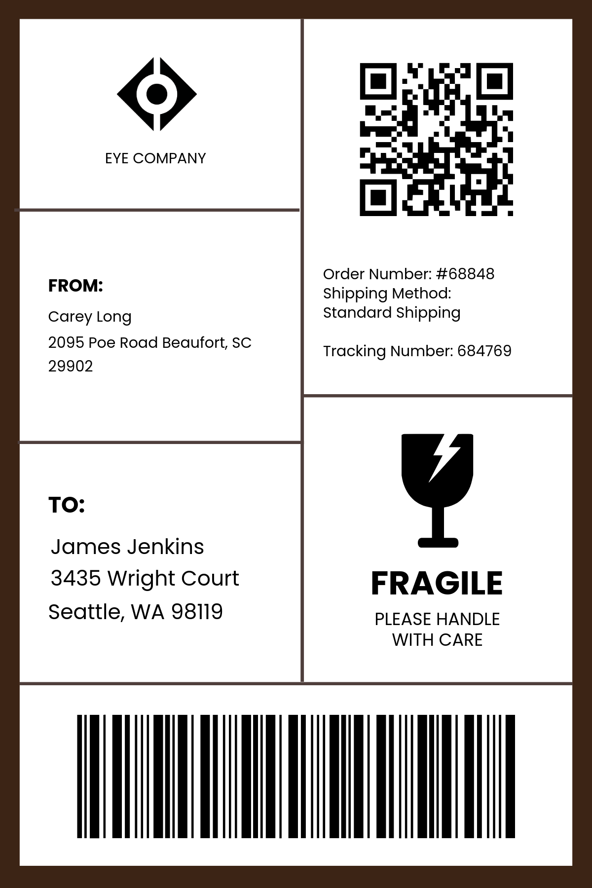 Printable Shipping Label Templates Free