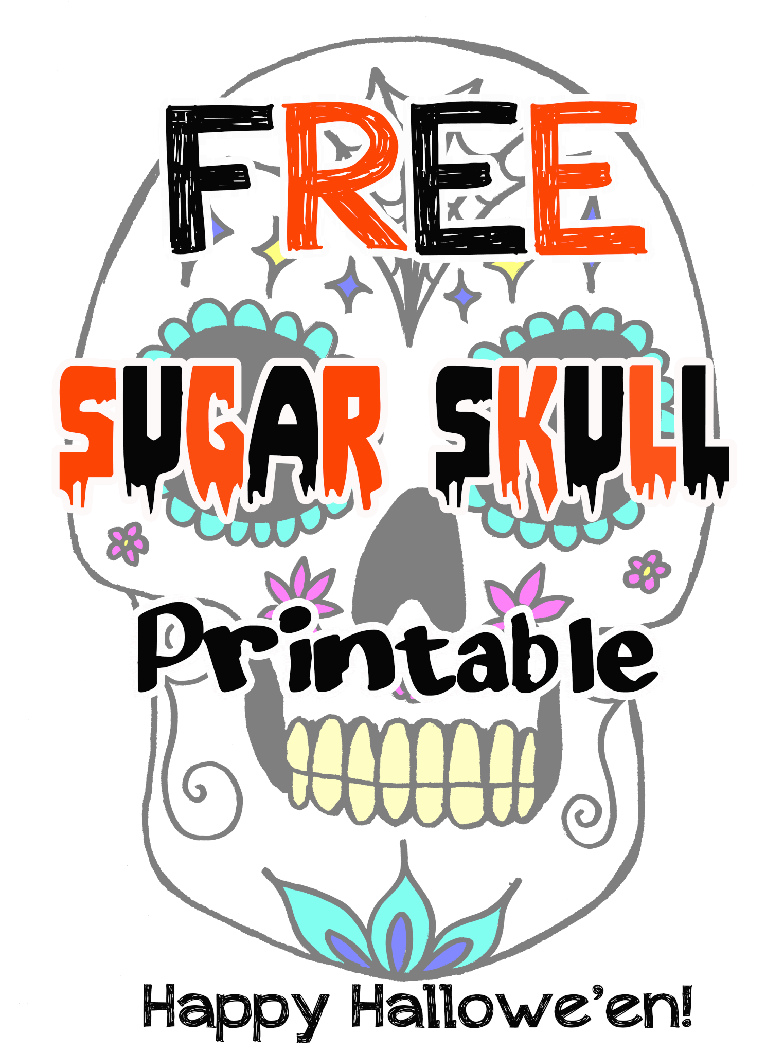 Free Skull Printable Sugar Skull Colouring Page Julie Erin Designs Free Skull Printable Sugar Skull Colouring Page Julie Erin Designs