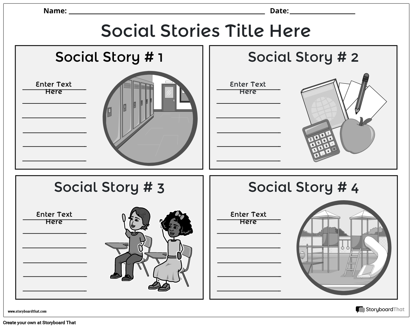 Free Printable Social Story Templates
