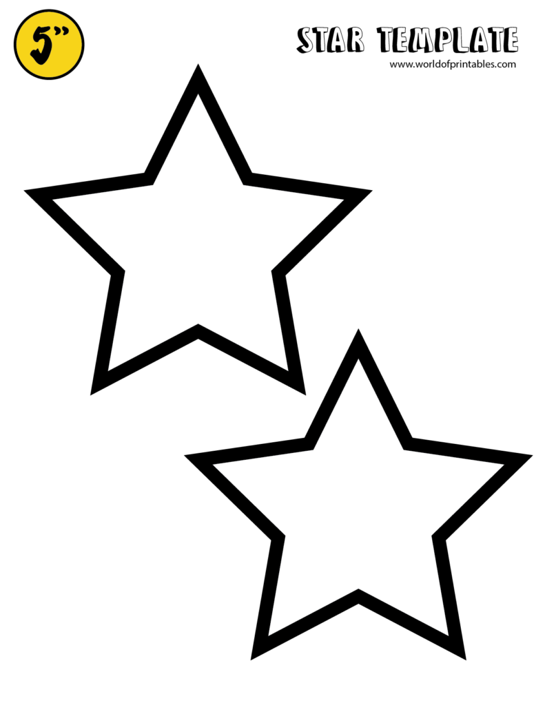 5 Pointed Star Templates Free Printable