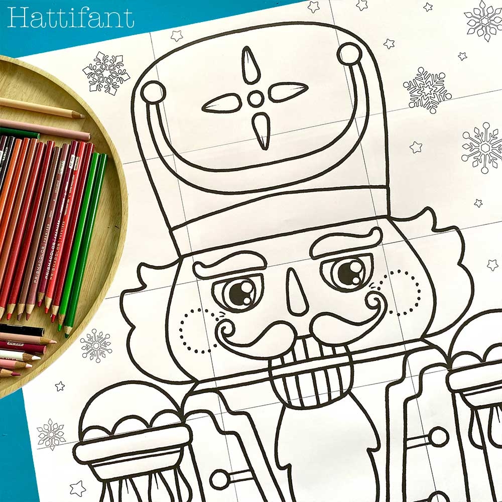 GIANT Poster Nutcracker To Color Hattifant