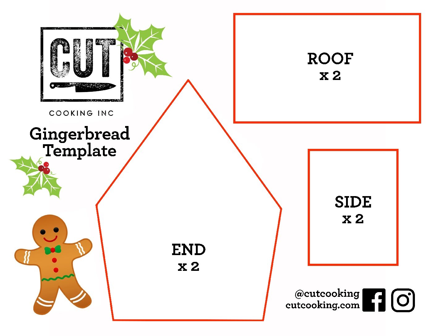 Gingerbread House Templates Free Printable