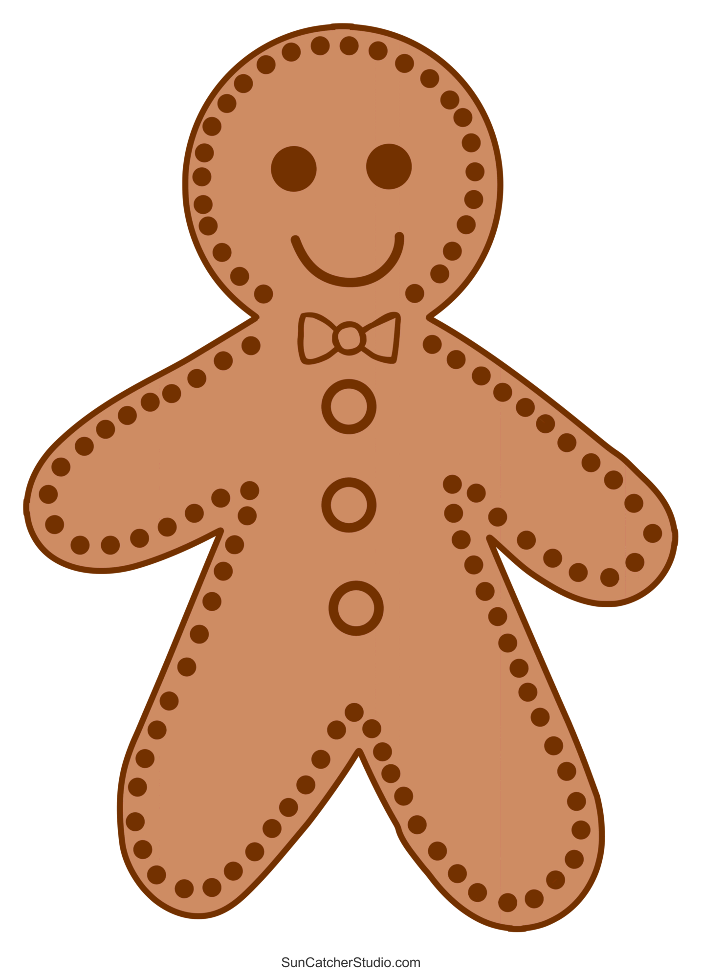 Free Printable Brown Gingerbread Man Templates