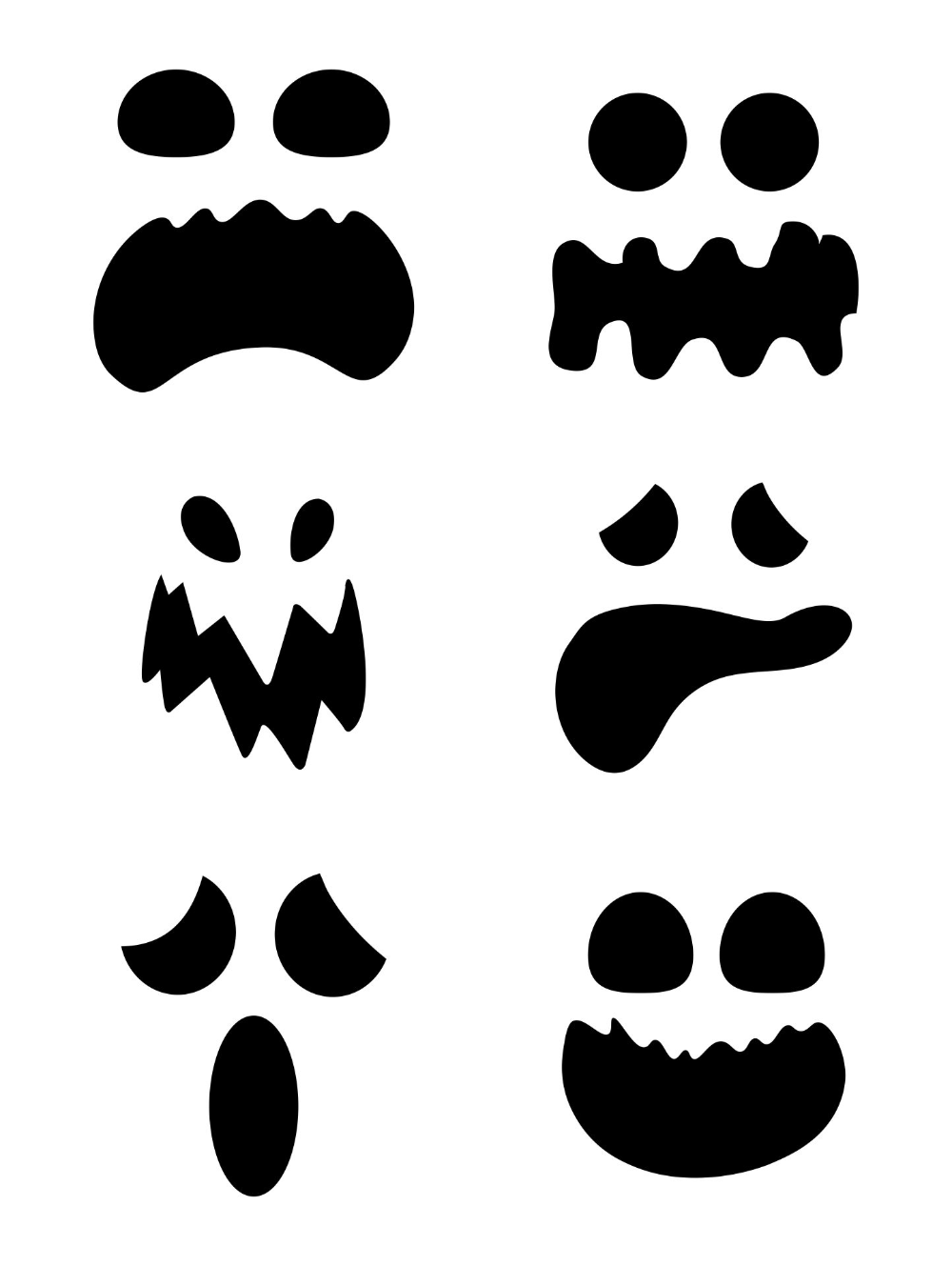 Halloween Ghost Face Template