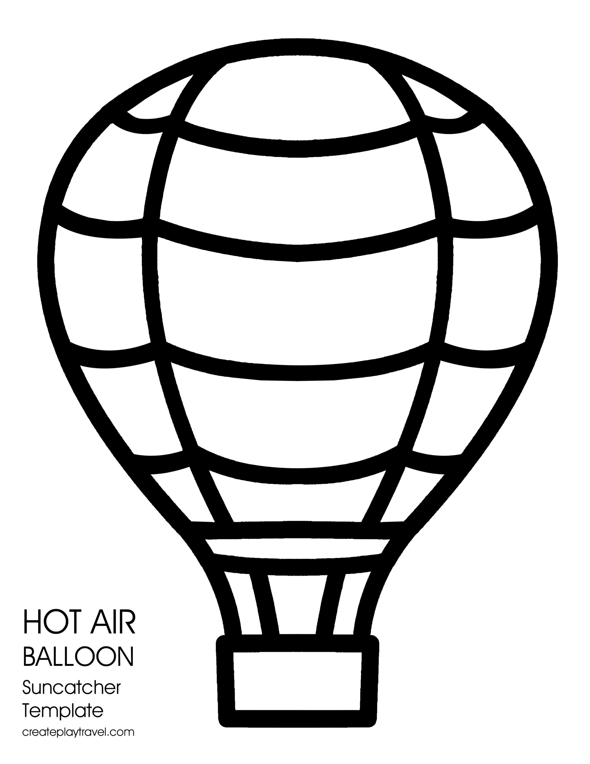 Free Printable Hot Air Balloon Templates