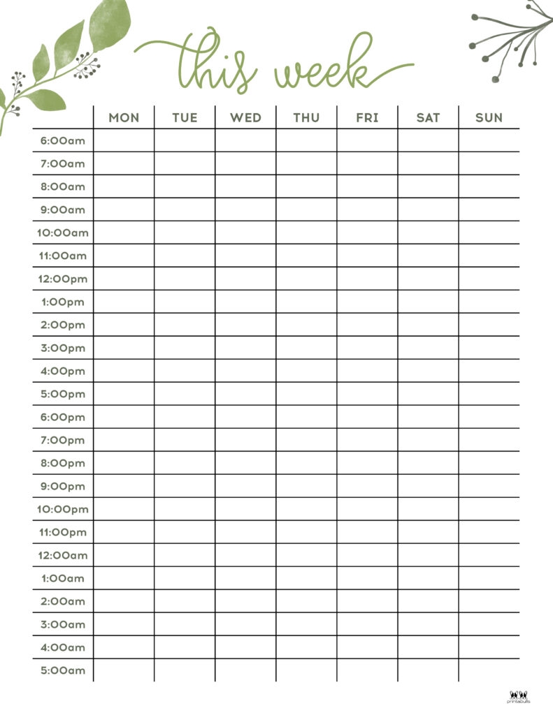Hourly Planners 20 FREE Printables Printabulls Hourly Planners 20 FREE Printables Printabulls