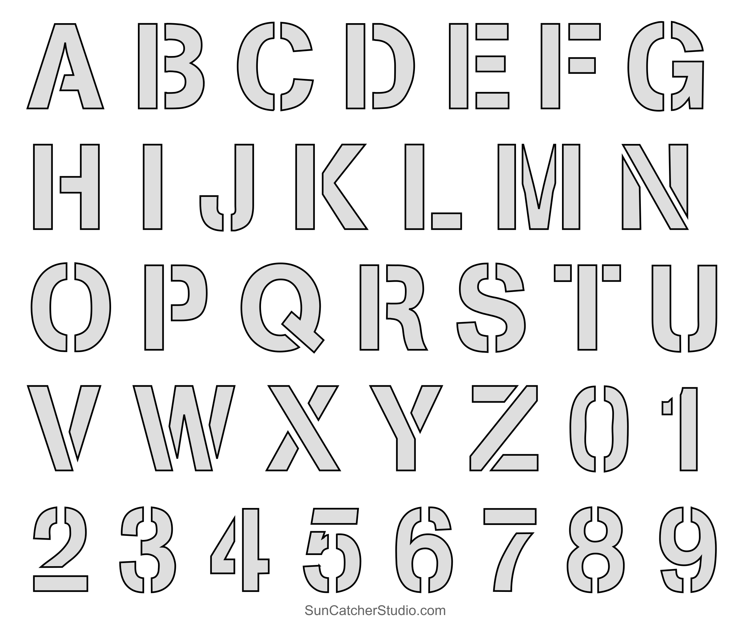 Free Printable Letter Stencils Templates Free Printable Letter Stencils Templates