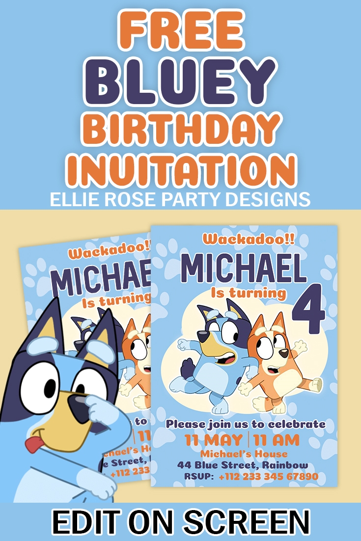 No 1 Best Bluey Birthday Invitation Freebie No 1 Best Bluey Birthday Invitation Freebie