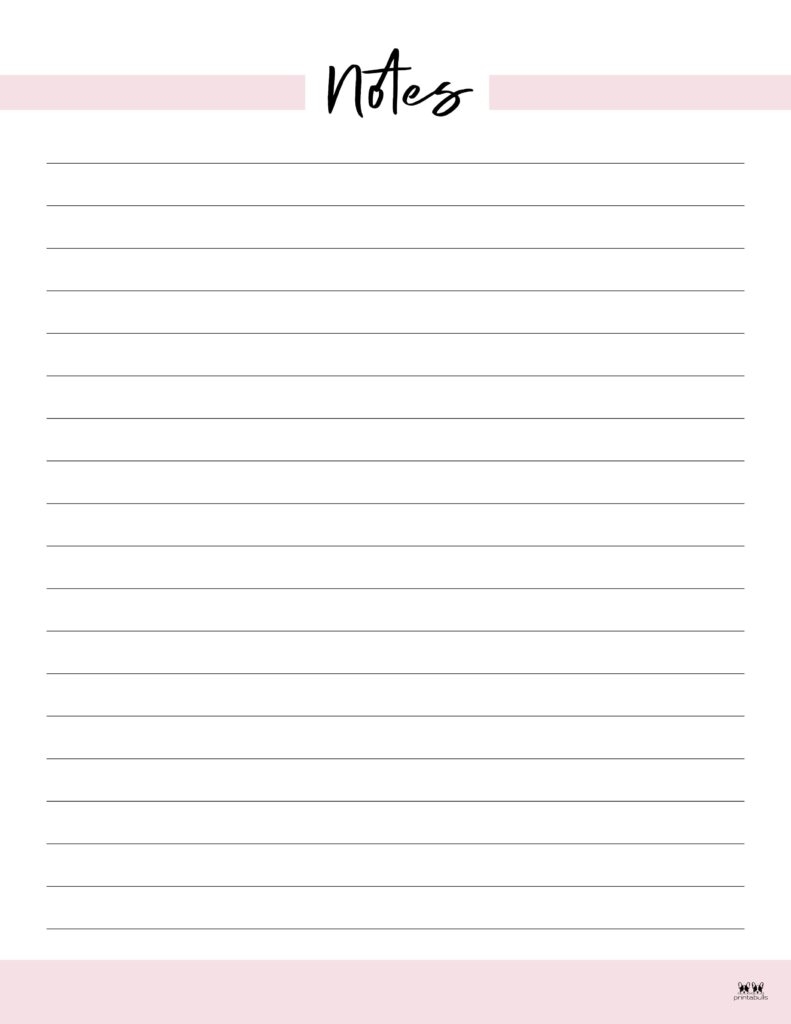 Free Printable Note Taking Templates