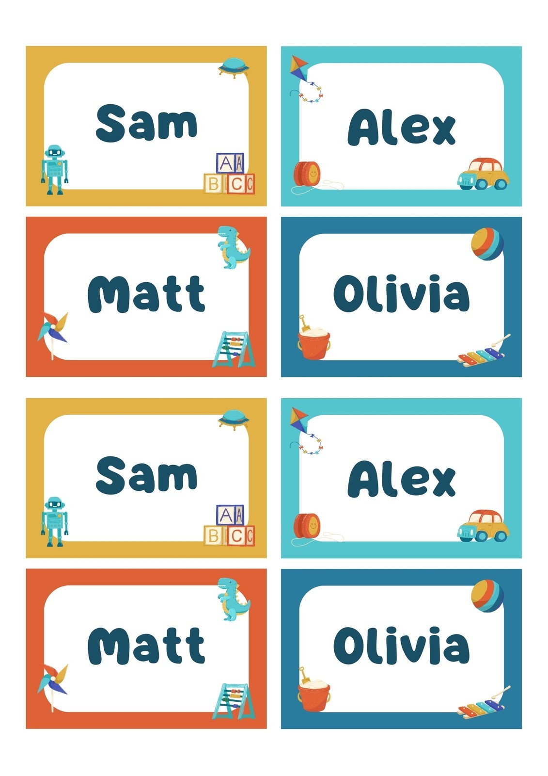 Free Printable Name Plate Templates