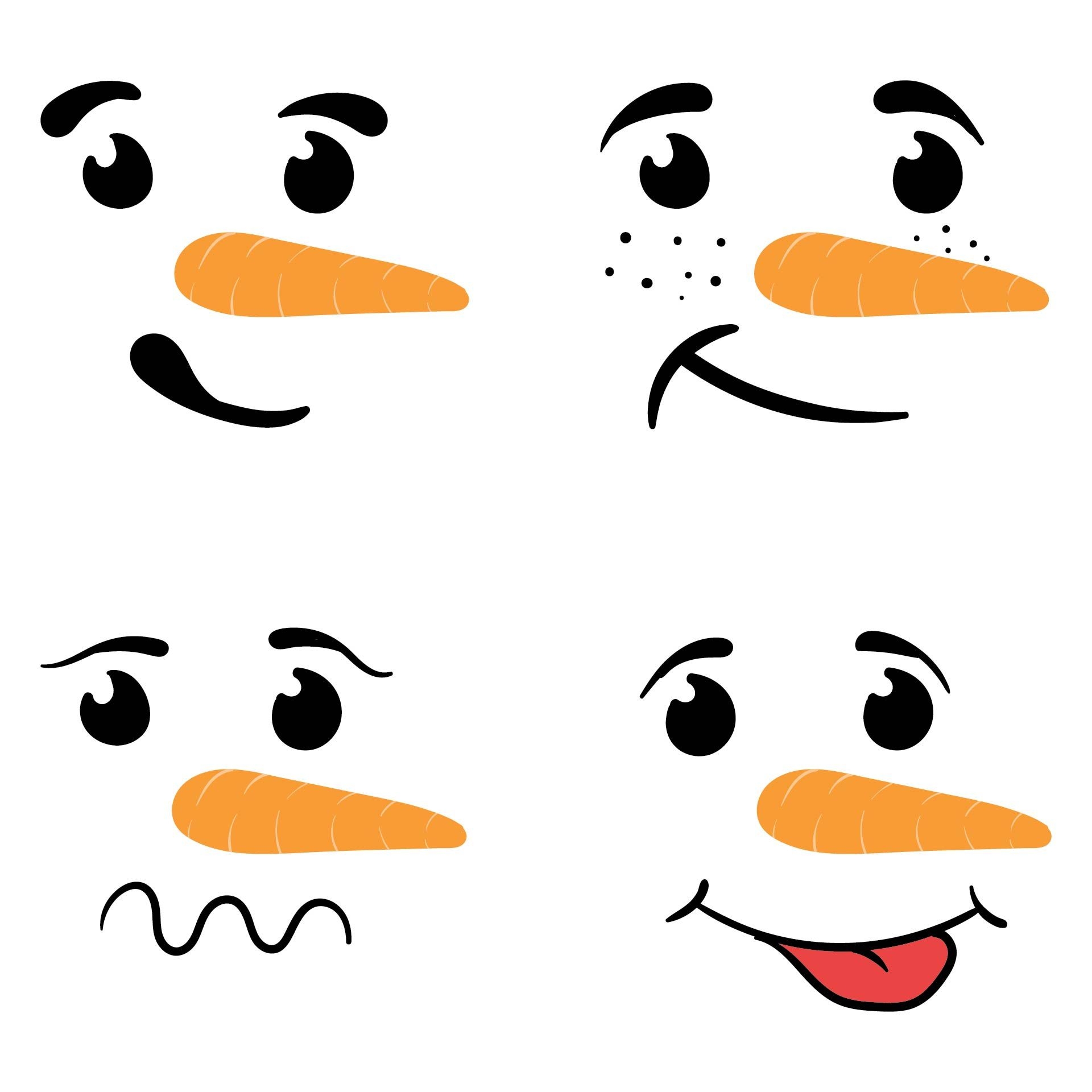 Free Printable Printable Snowman Face Templates