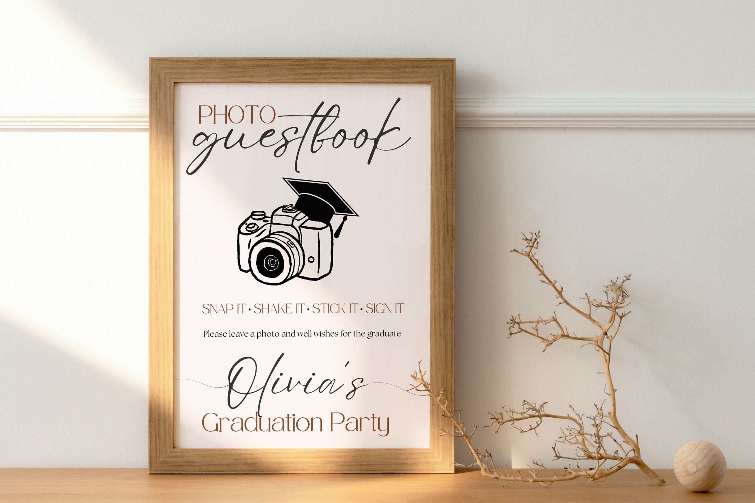 Downloadable Free Printable Polaroid Guest Book Sign Templates