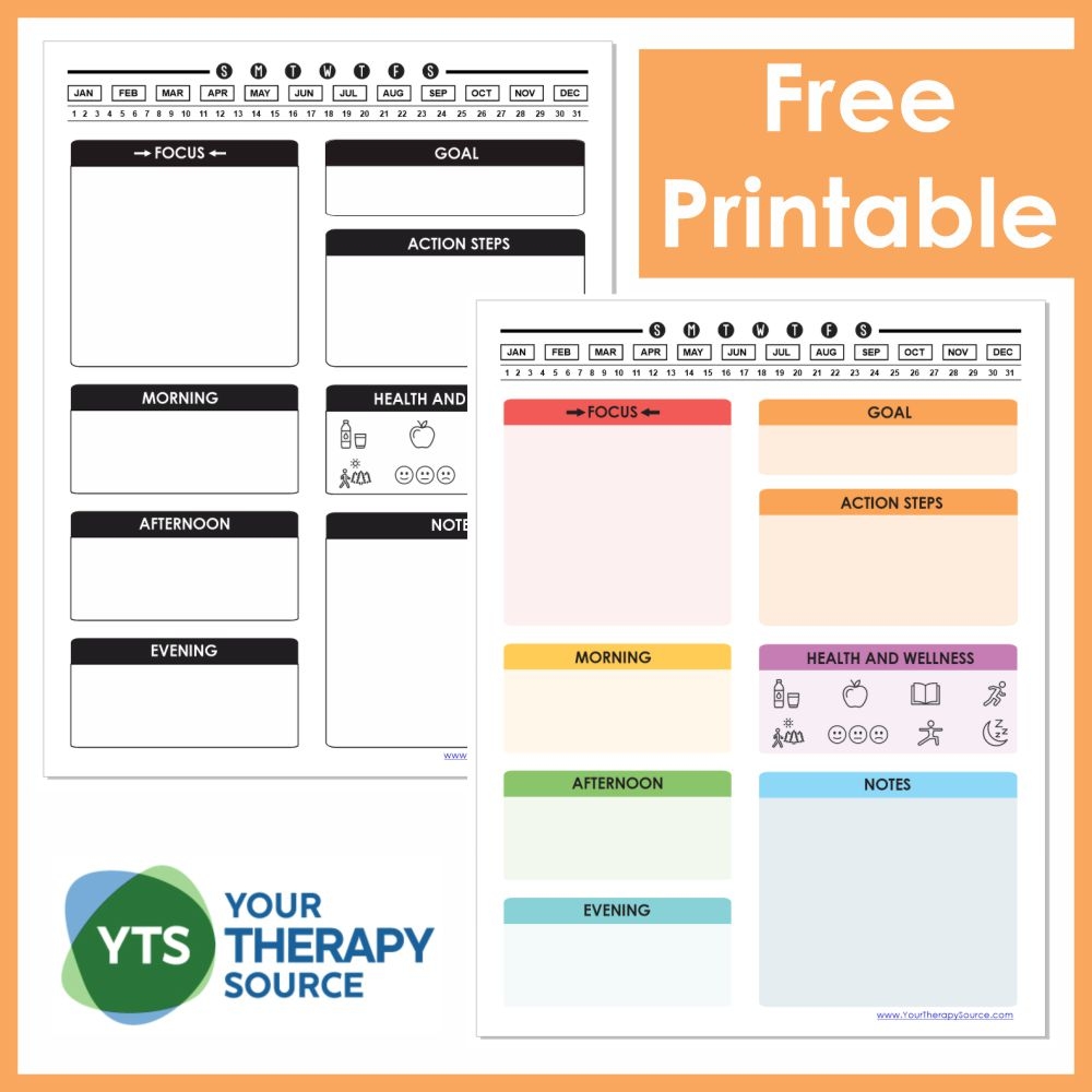 Free Printable Adhd Daily Planner Templates