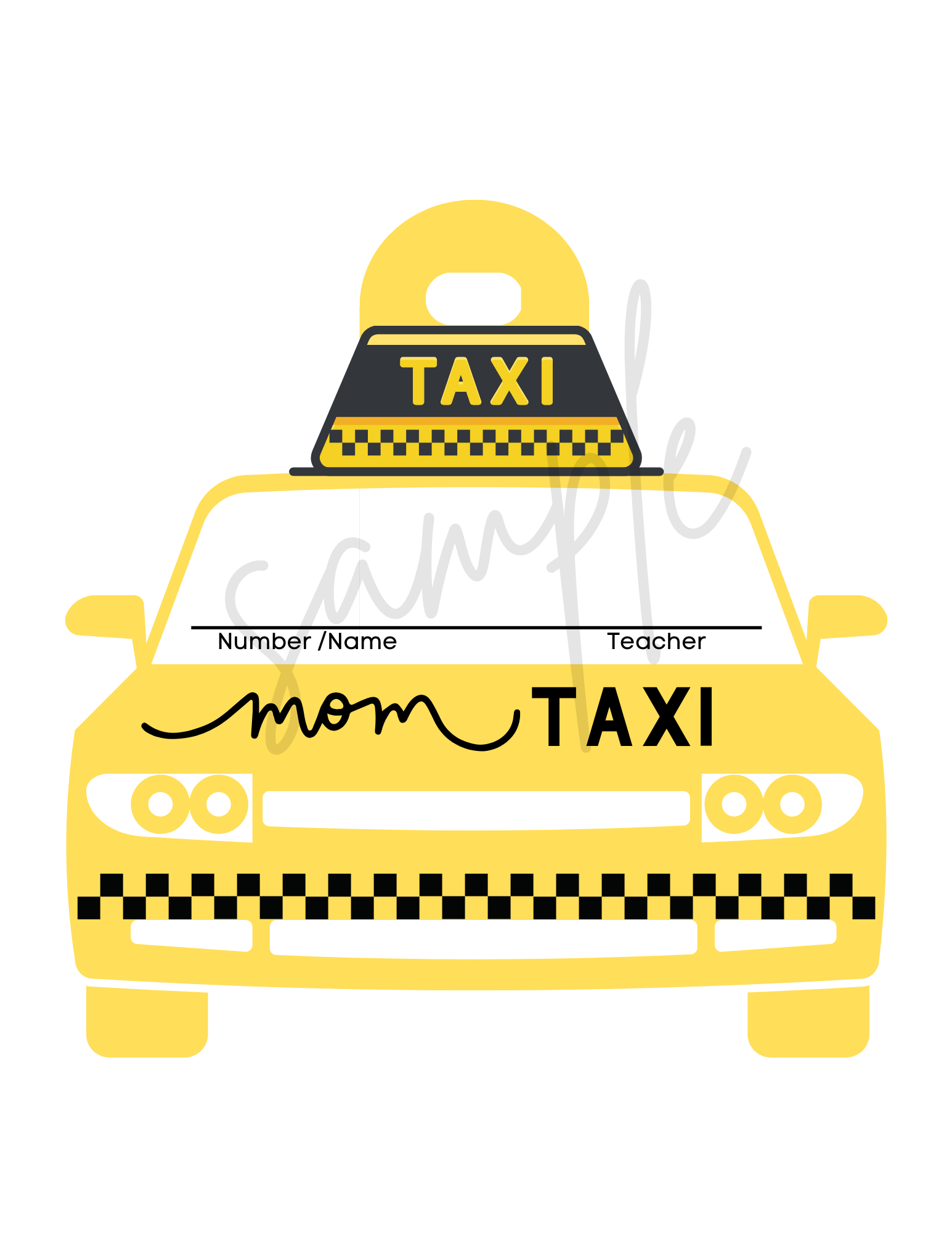 Printable Car Rider Hang Tag From Under A Palm Tree