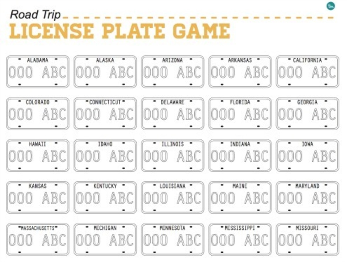 Free Printable Printable License Plate Templates