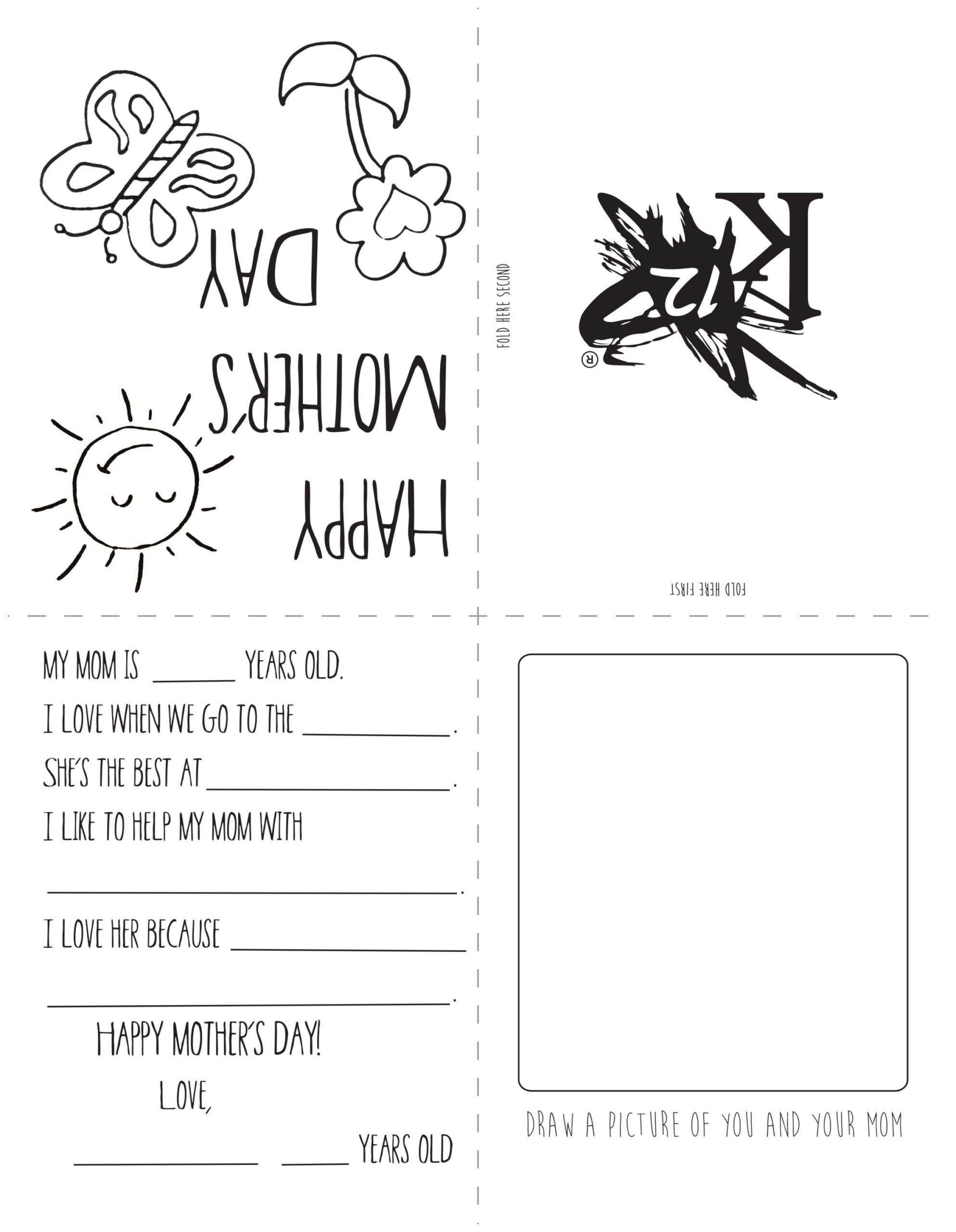 Printable Mothers Day Card Templates Free