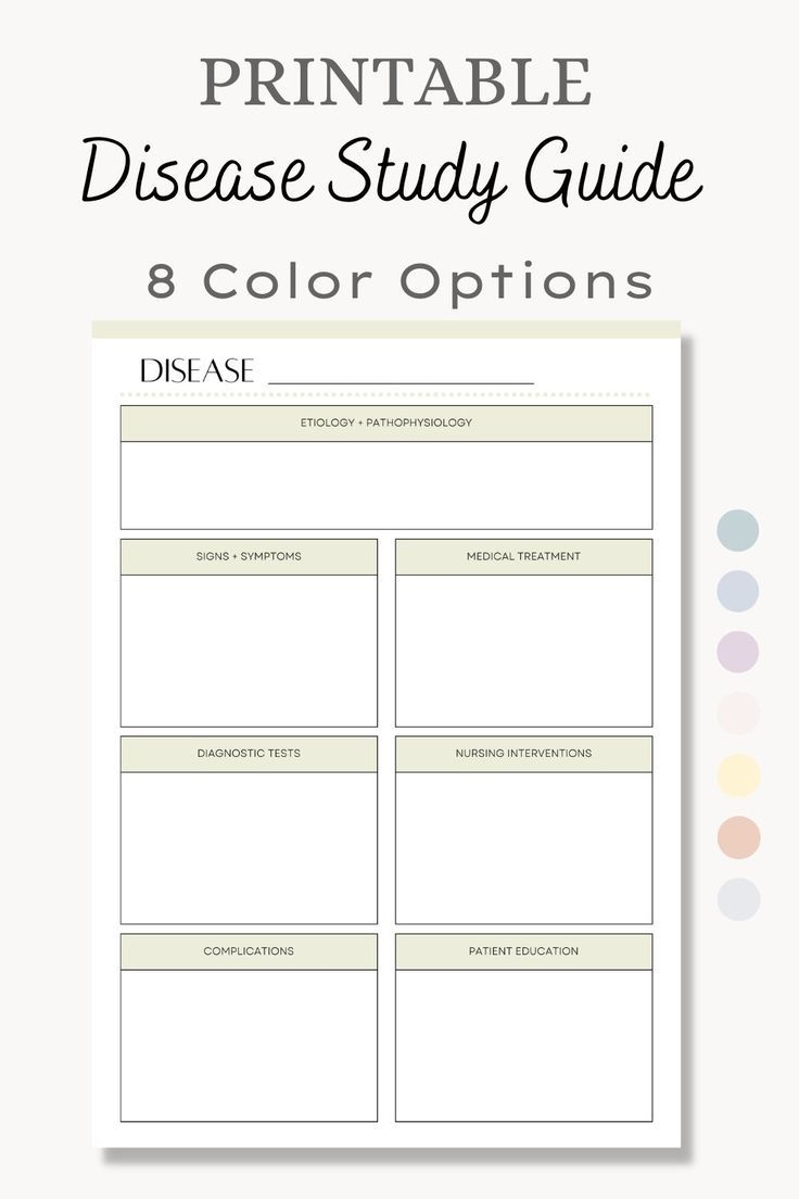 Free Printable Nursing Study Templates