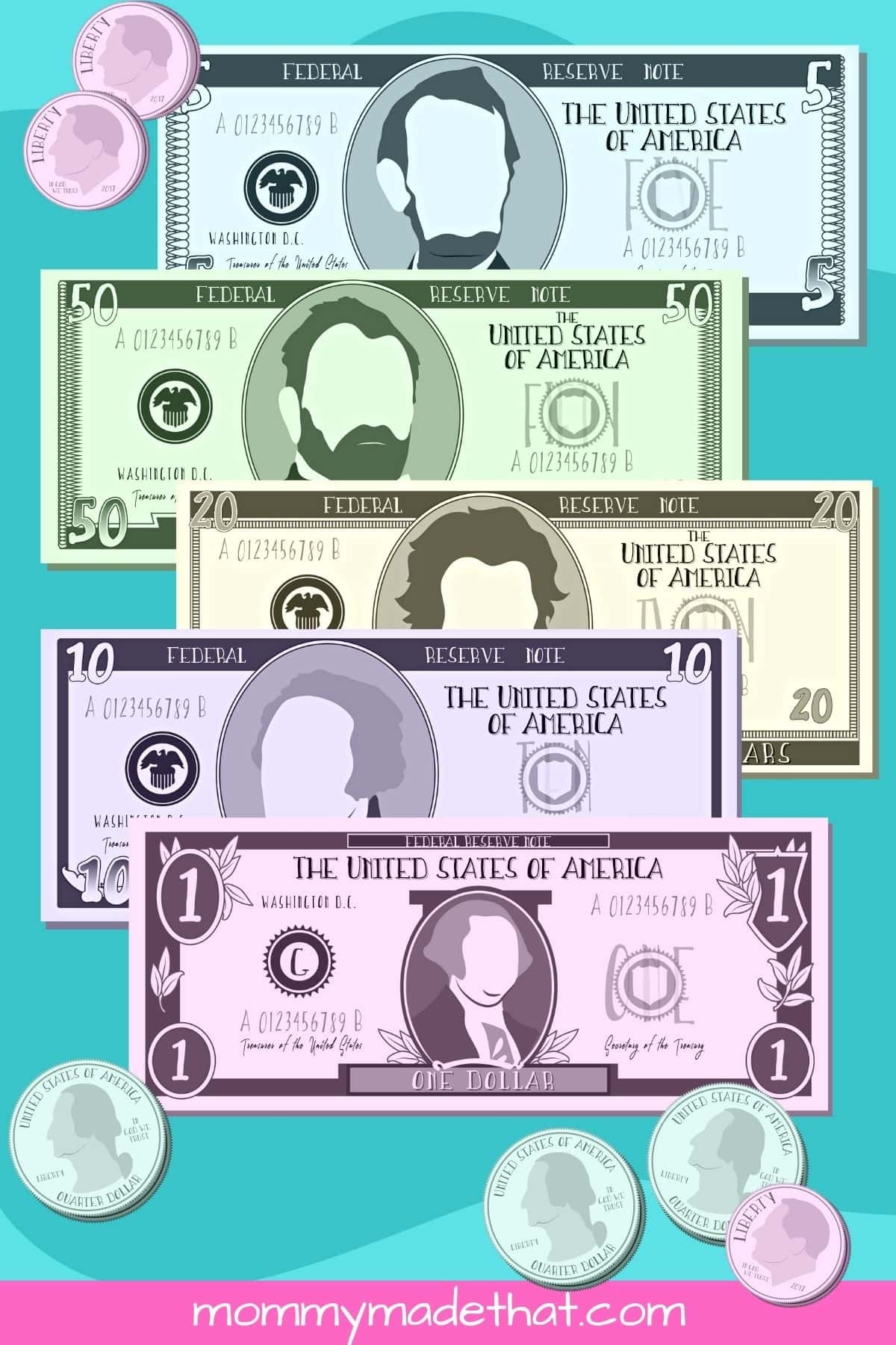 Free Printable Fake Money Templates For Teachers