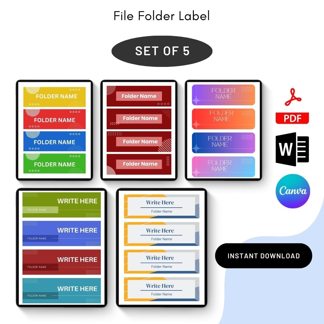 Free Printable File Folder Labels Templates Word Free Printable File Folder Labels Templates Word