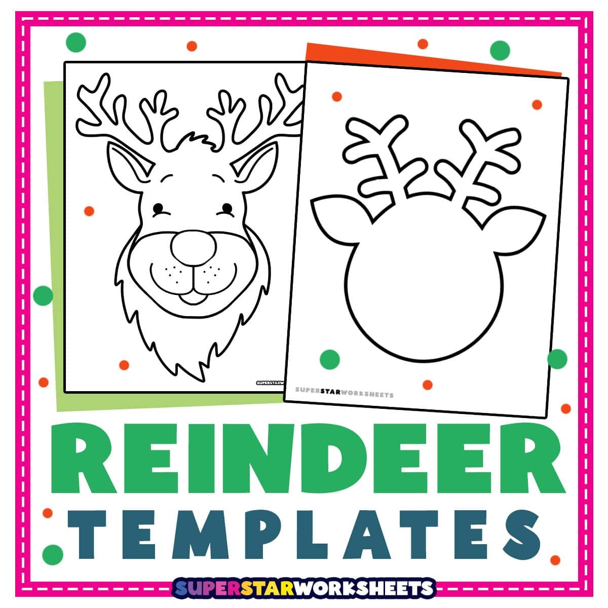 Free Printable Reindeer Face Templates