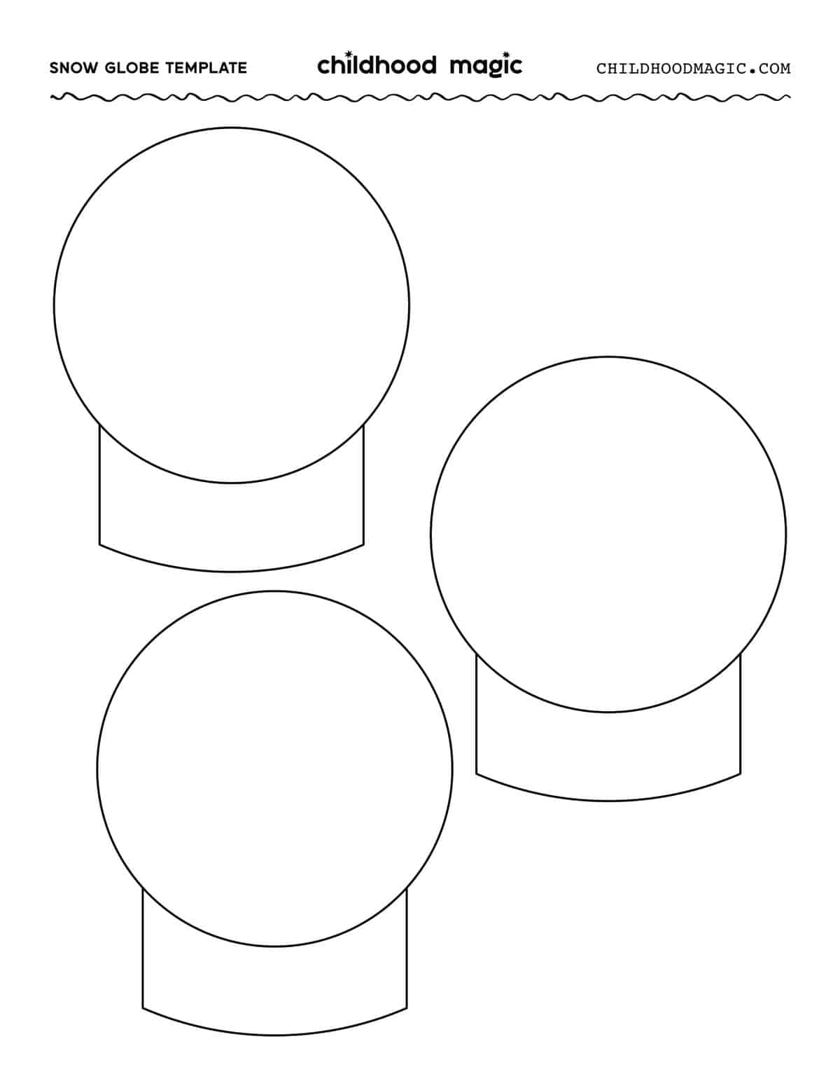 Snow Globe Template Free Printable Childhood Magic Snow Globe Template Free Printable Childhood Magic