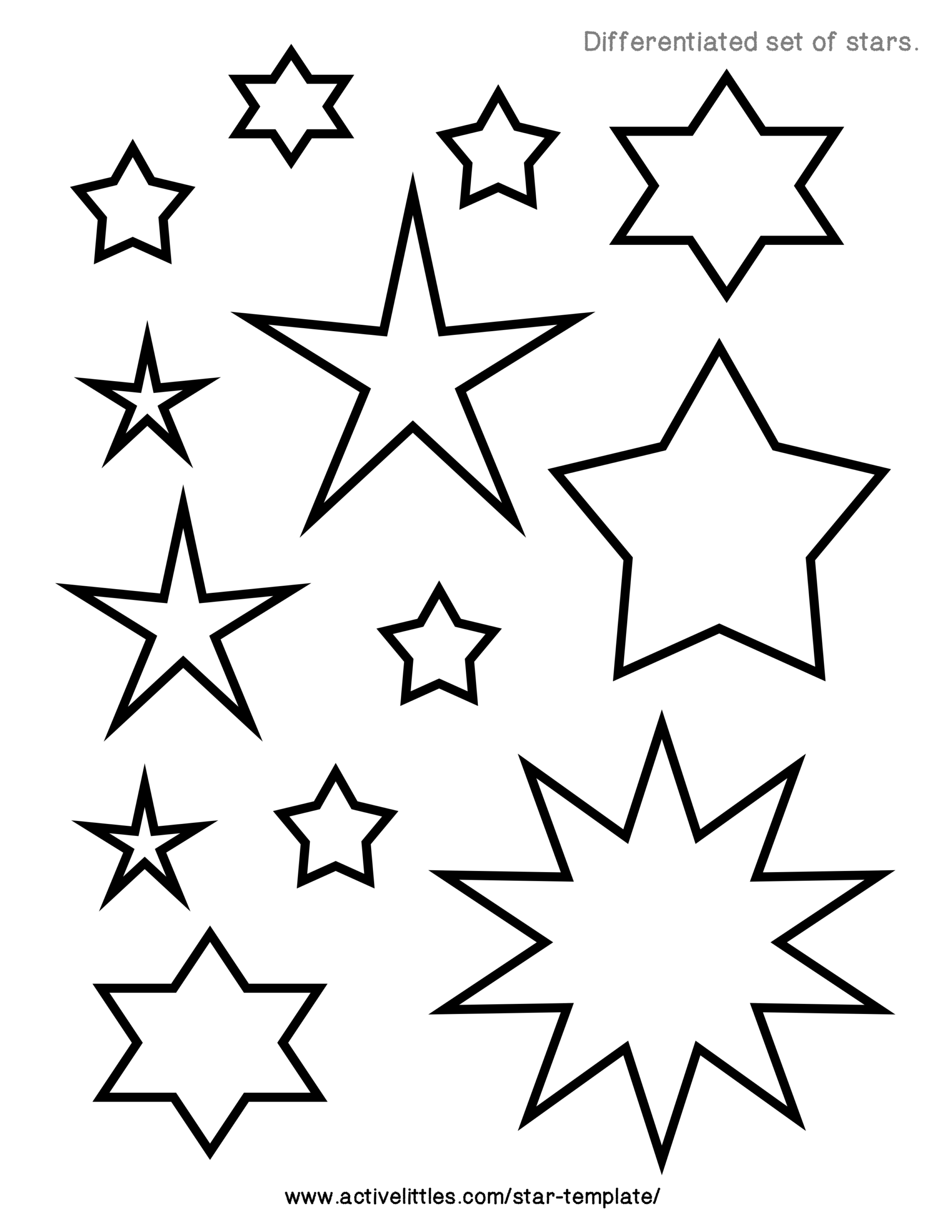 5 Pointed Star Templates Free Printable 500