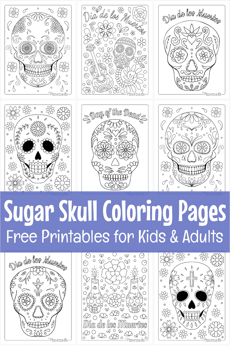 Free Printable Sugar Skull Templates