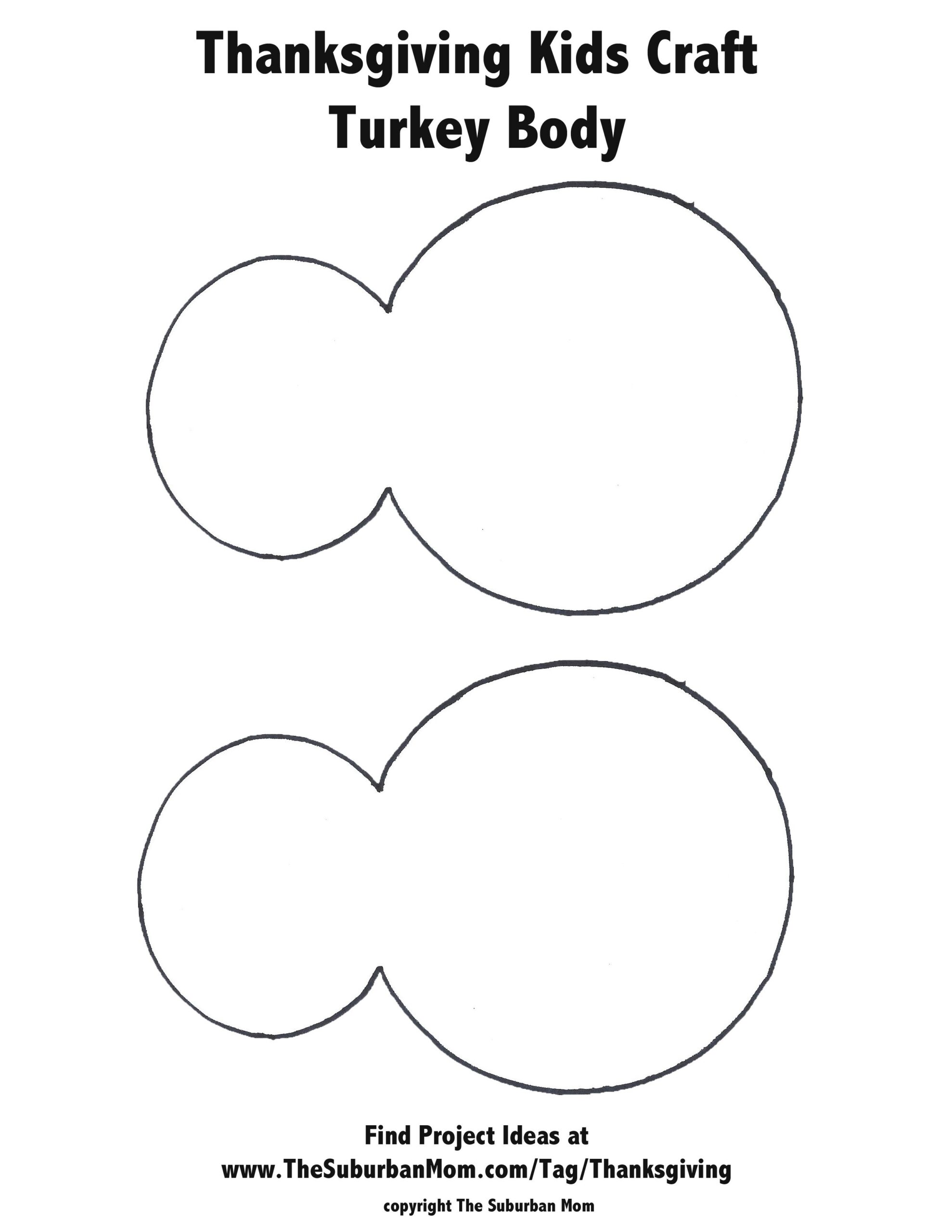 Free Printable Turkey Body Templates