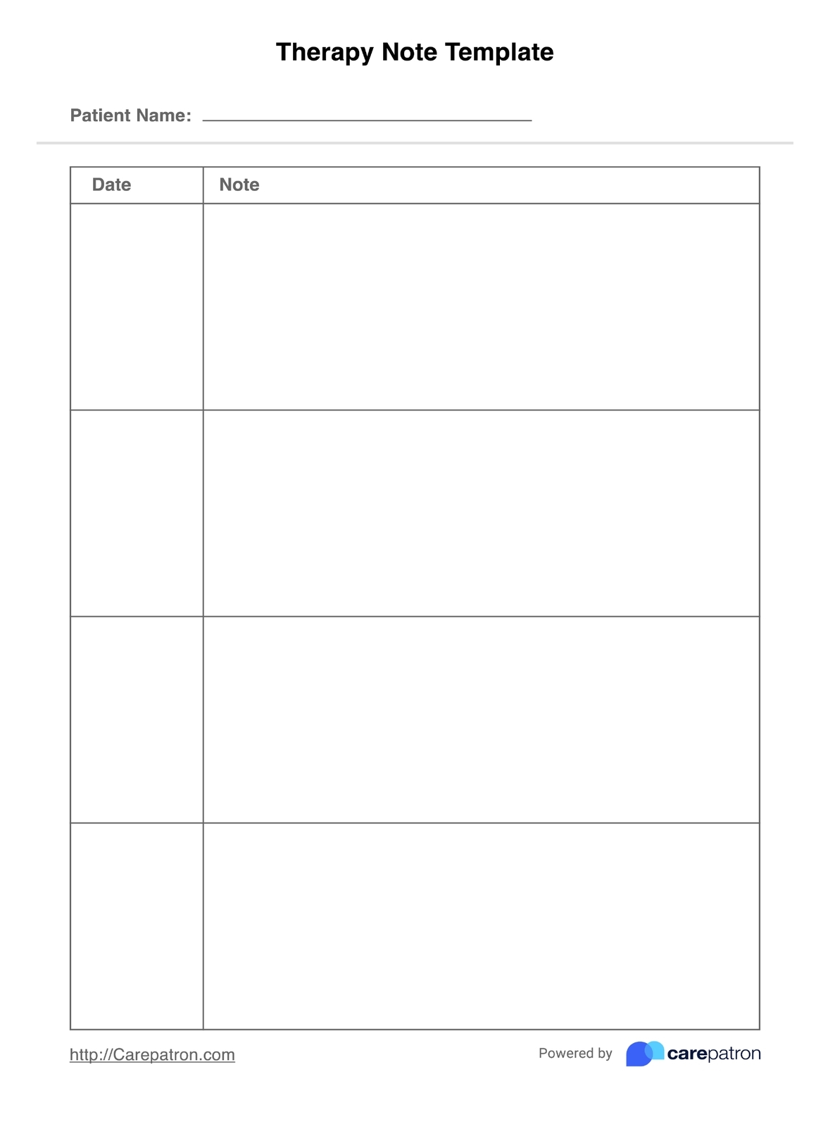 Free Printable Progress Notes Templates