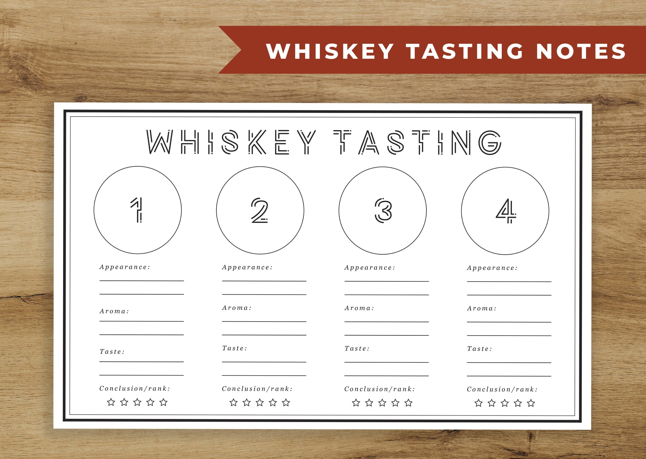 Free Printable Whiskey Tasting Sheet Templates Free Printable Whiskey Tasting Sheet Templates