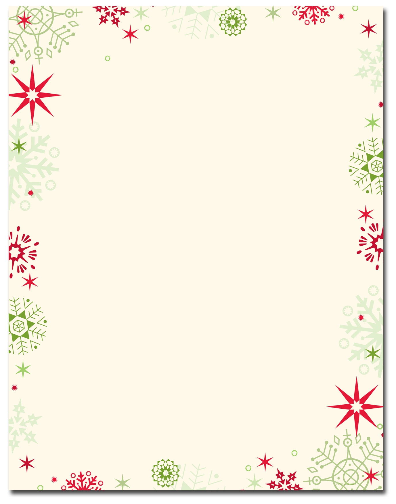 Christmas Stationery Free Templates Printable