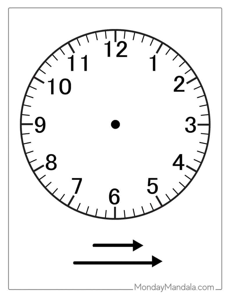 Free Clock Face Template Printable Free Clock Face Template Printable