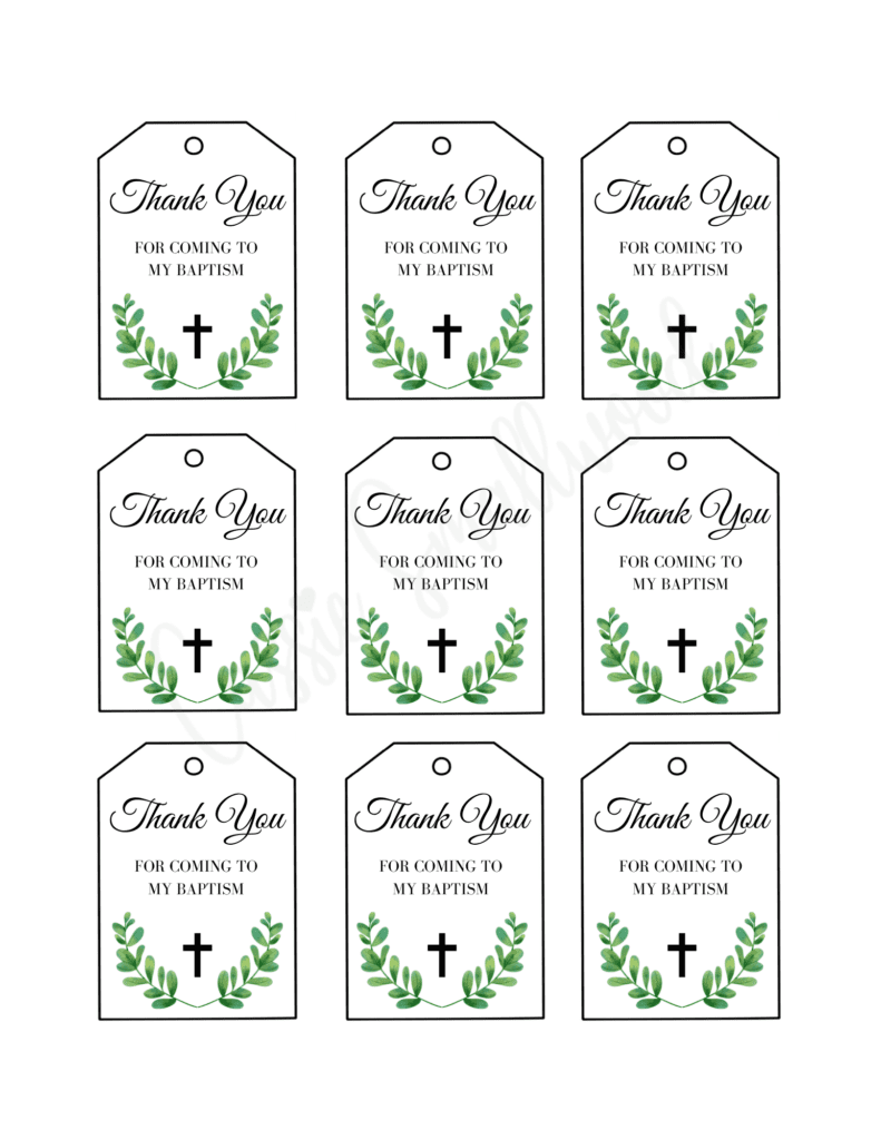 Free Printable Thank You Tags Template
