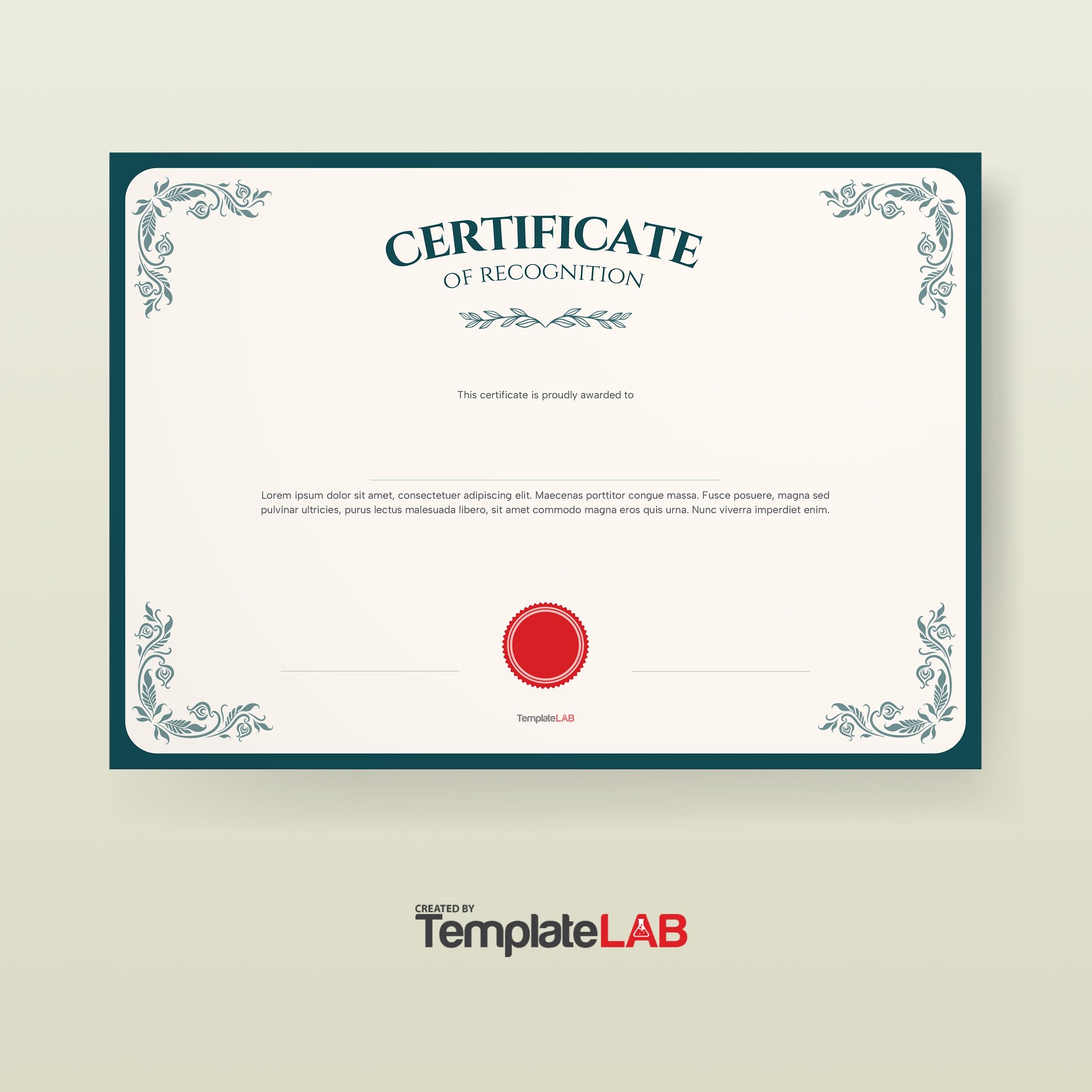 Blank Certificate Template Free Printable
