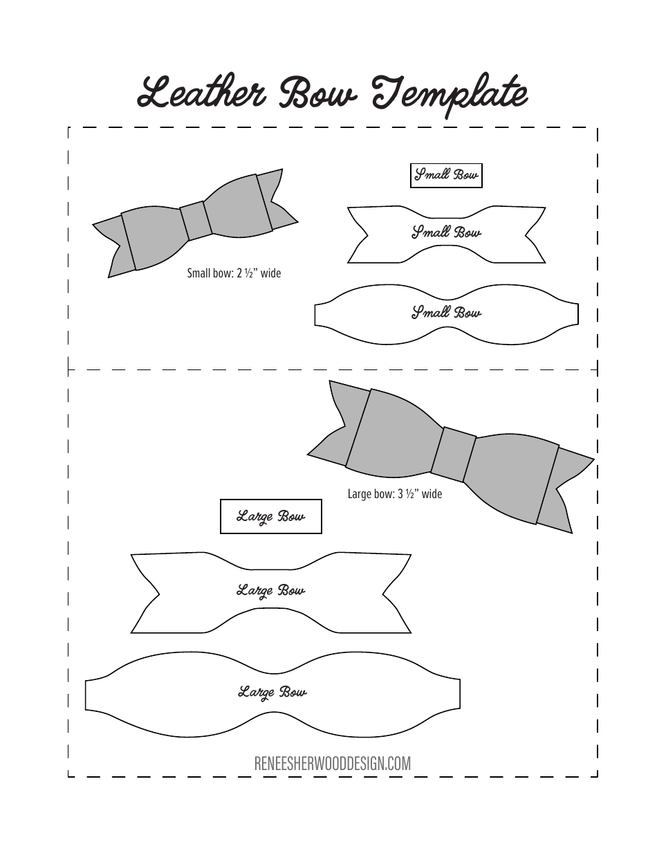 Free Printable Hair Bow Template
