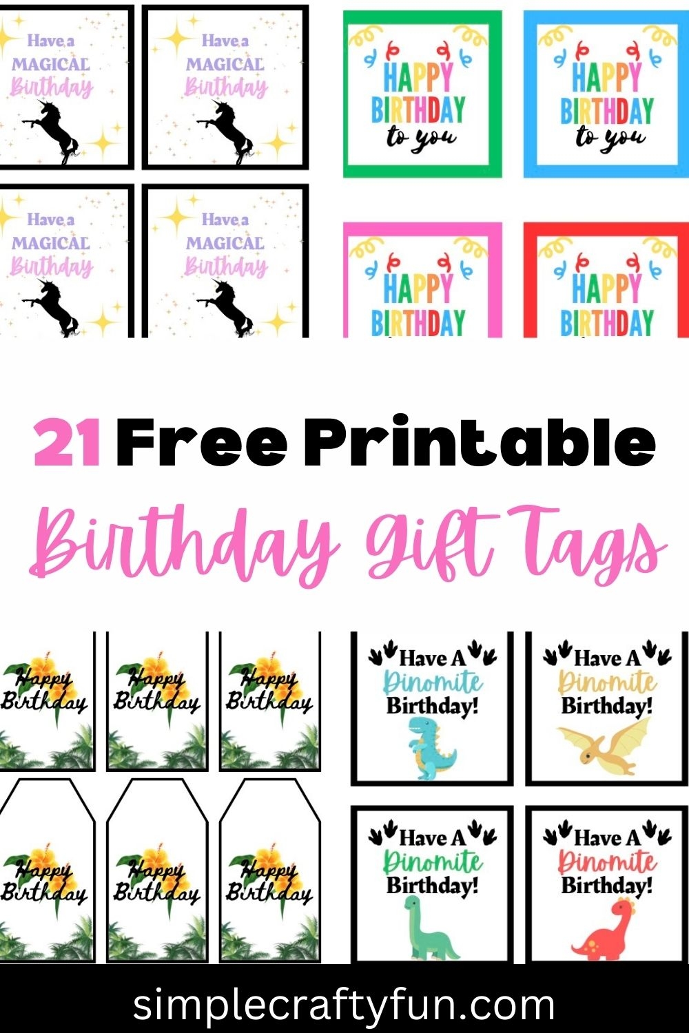 Free Printable Birthday Favor Tags Template