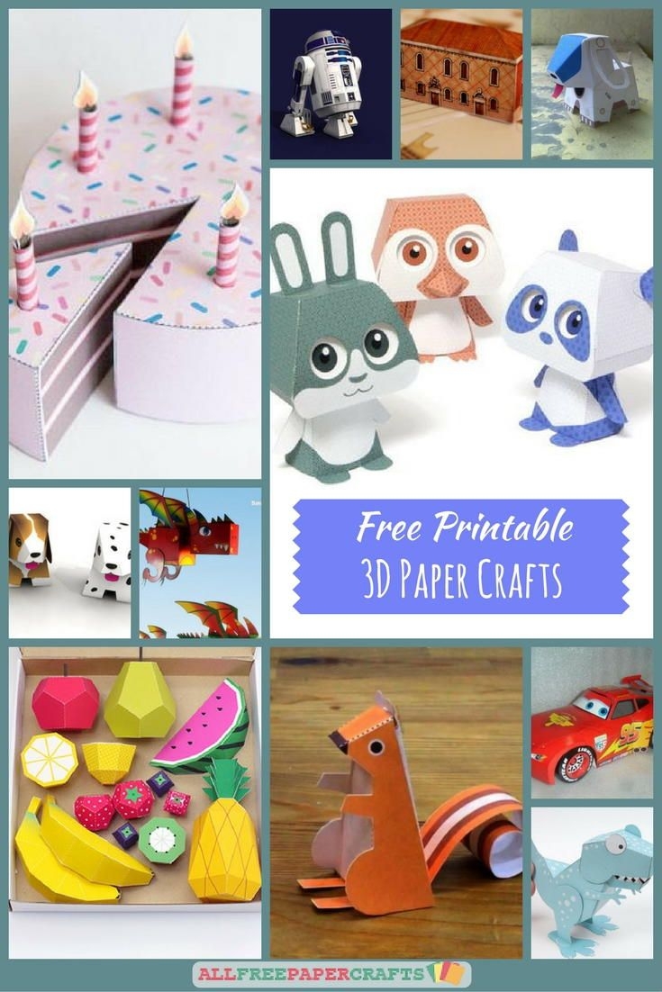 3D Paper Crafts Templates Free Printable 3D Paper Crafts Templates Free Printable