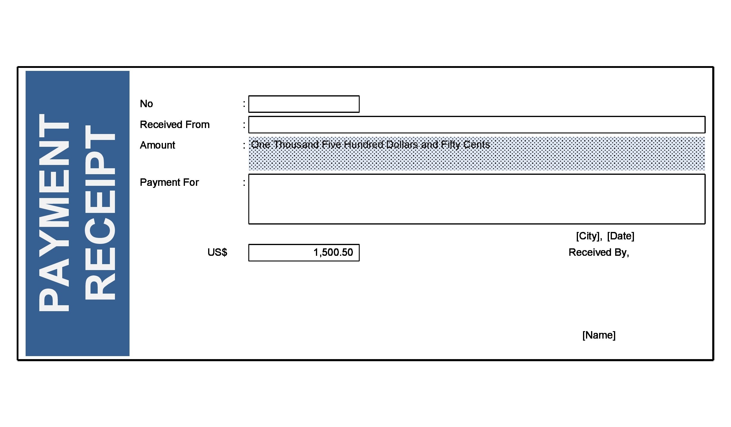 Free Printable Receipt Template Word