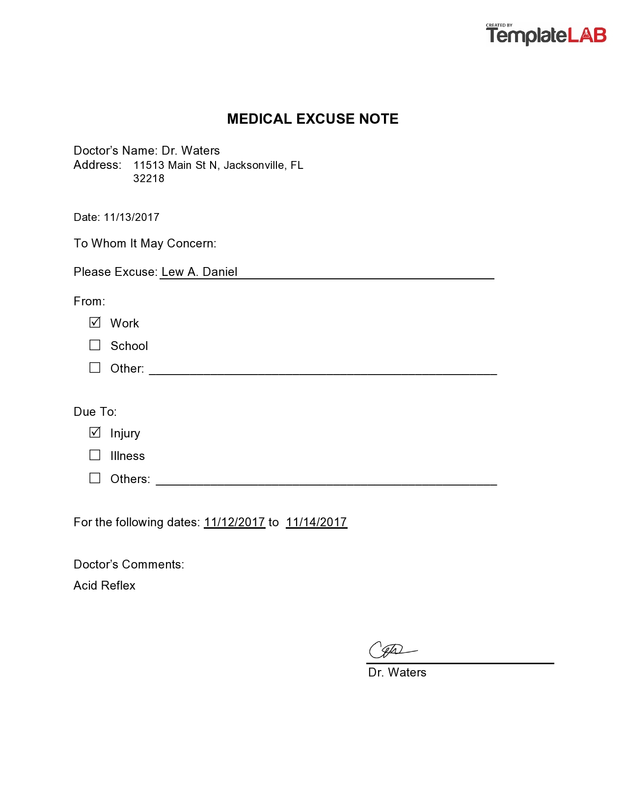 36 Free Doctor Note Templates for Work Or School 36 Free Doctor Note Templates for Work Or School