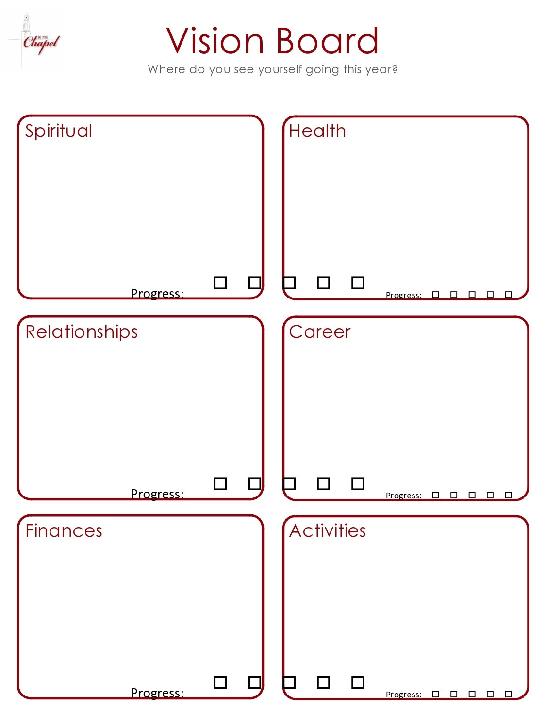 38 Useful Vision Board Templates Goals Dreams 