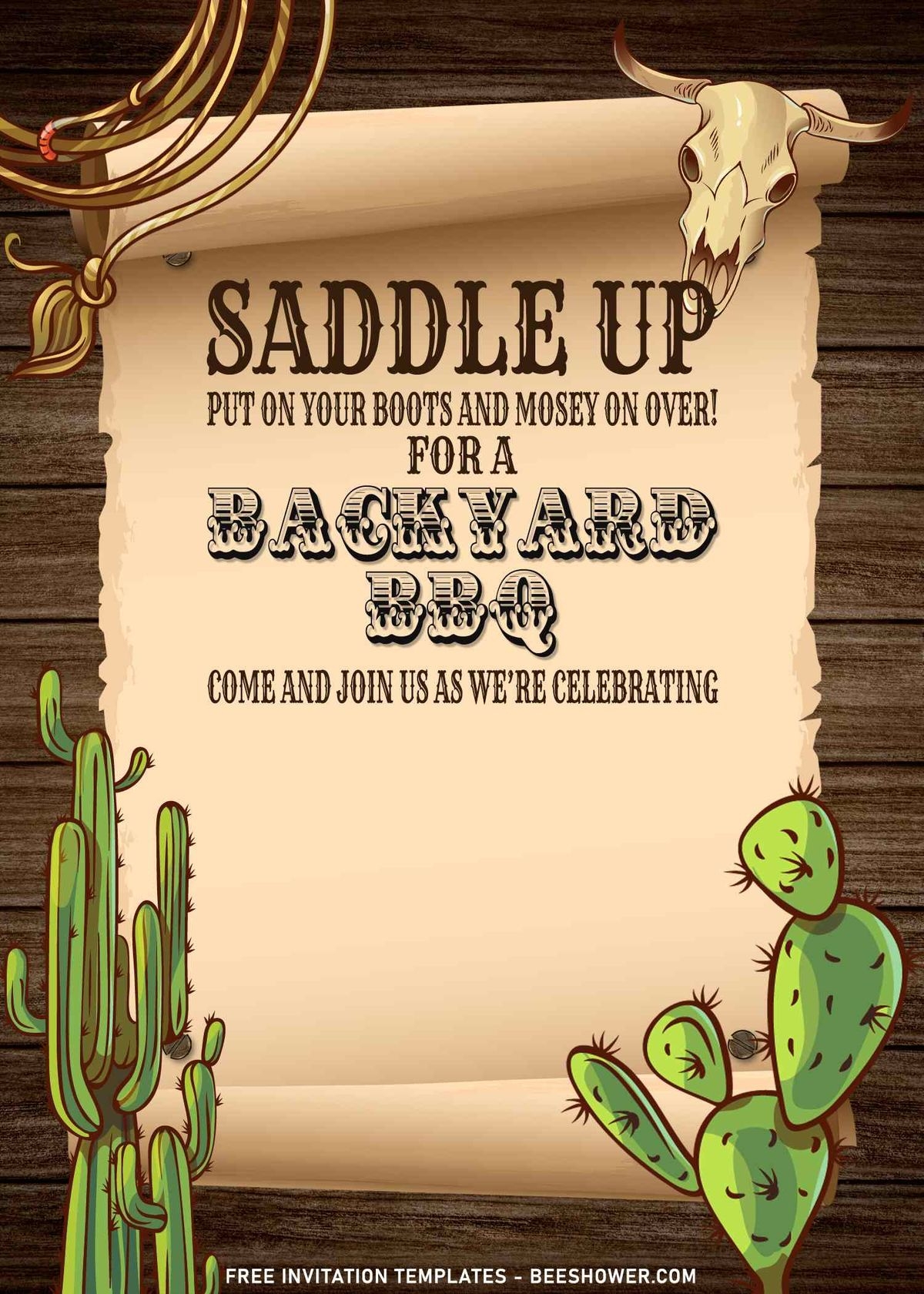 7 Rustic Wooden Wild West Cowboy Birthday Invitation Templates 7 Rustic Wooden Wild West Cowboy Birthday Invitation Templates