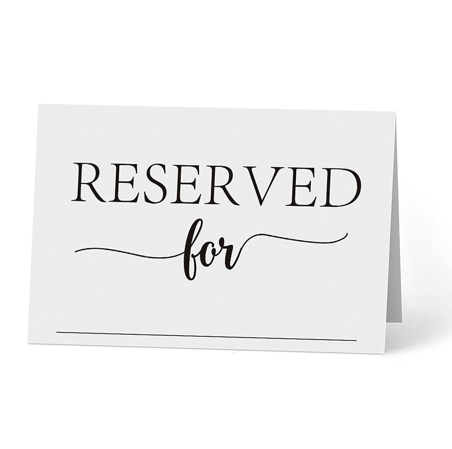 Free Printable Reserved Table Signs Template