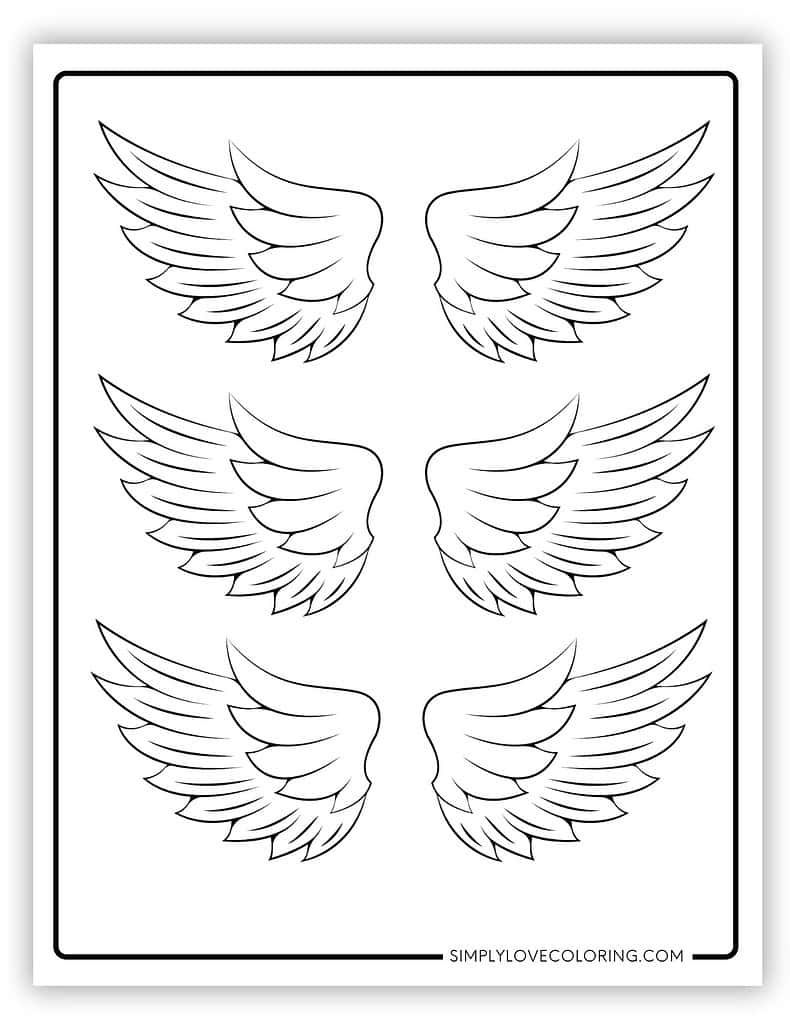 Angel Wing Templates Free PDF Printables Simply Love Coloring Angel Wing Templates Free PDF Printables Simply Love Coloring