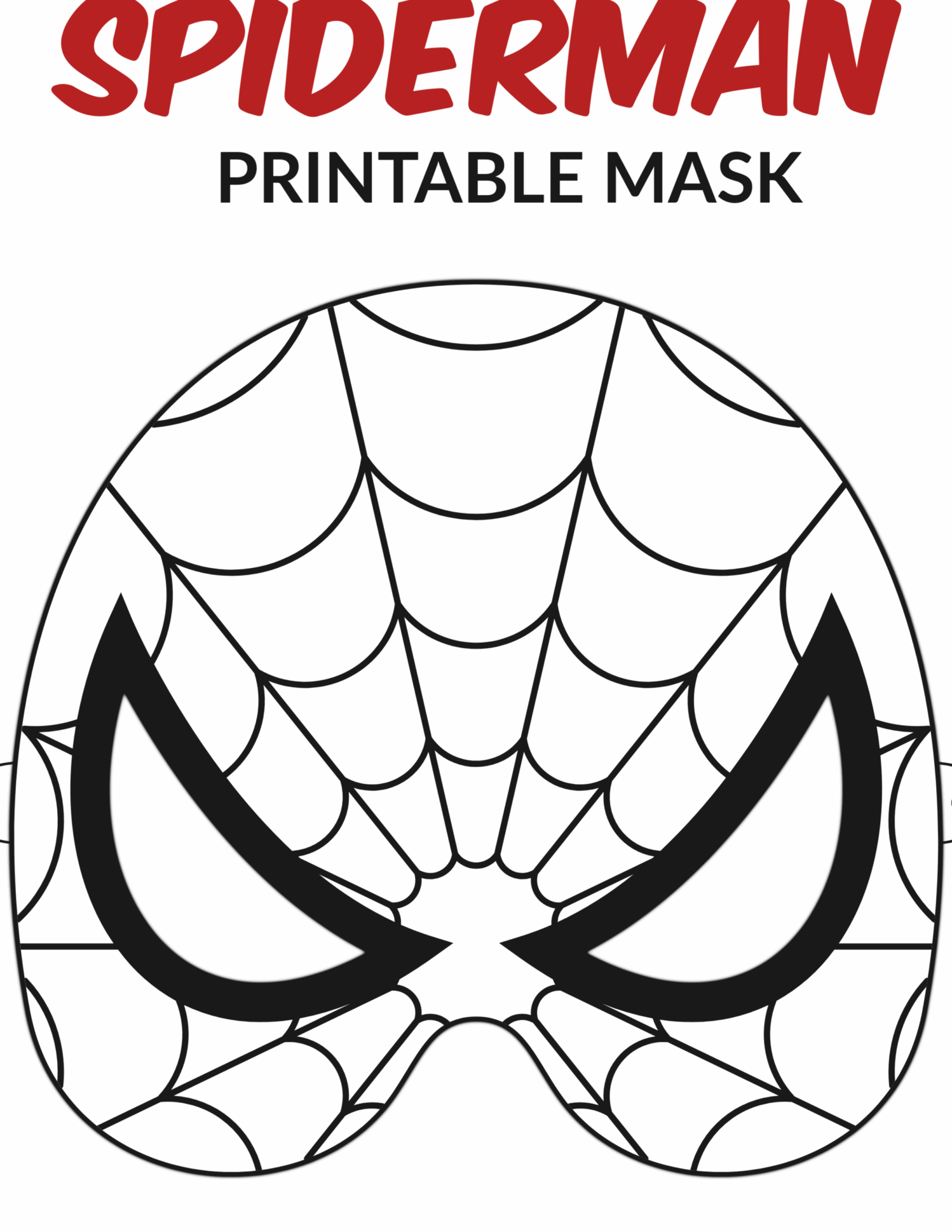 Spiderman Mask Template Free Printables